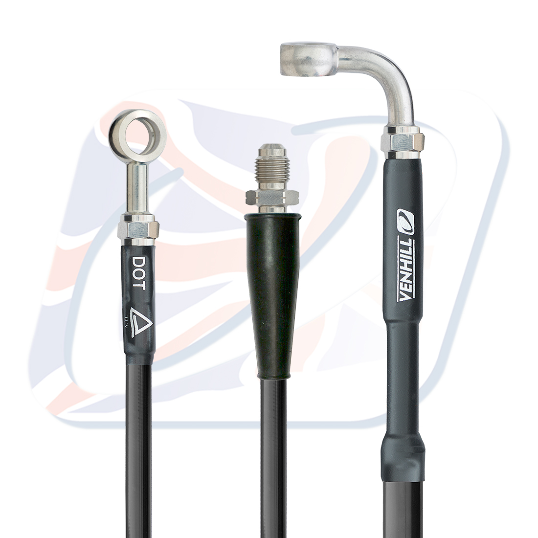 Front brake hose Venhill SHR-1-001/P-BK Crni