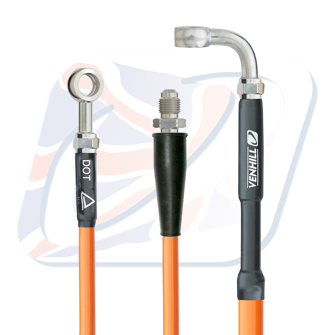 Front brake hose Venhill K01-1-033/P-OR Orange