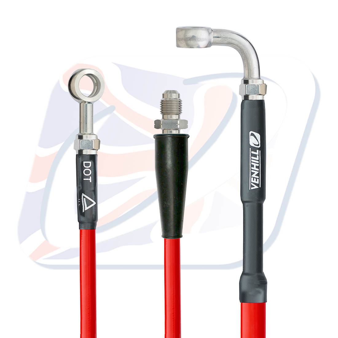 Front brake hose Venhill Y01-1-069/P-RD Crven