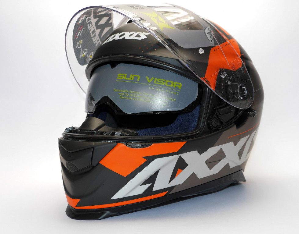 FULL FACE helmet AXXIS EAGLE SV DIAGON D4 matt orange XS