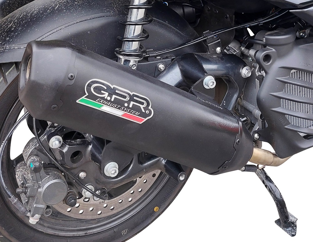 Slip-on exhaust GPR PENTAROAD BM.108.CAT.PE.BL Matte Black including removable db killer, link pipe and catalyst