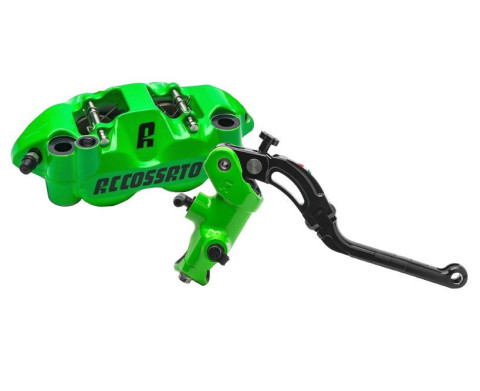 Accossato Kit: Painted Brake Master Cylinder 19X18 (CY042) + Painted Couple of Brake Calipers Distance 108 With ST Brake Pads (PZ004) ACCOSSATO ZY042 Crni