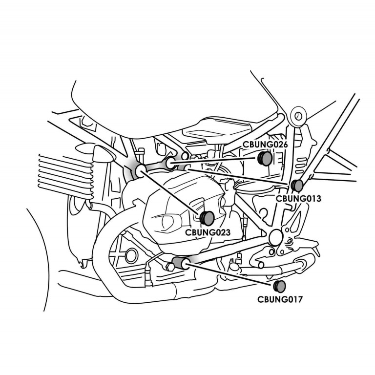 Chassis cap covers PUIG 9664N Crni