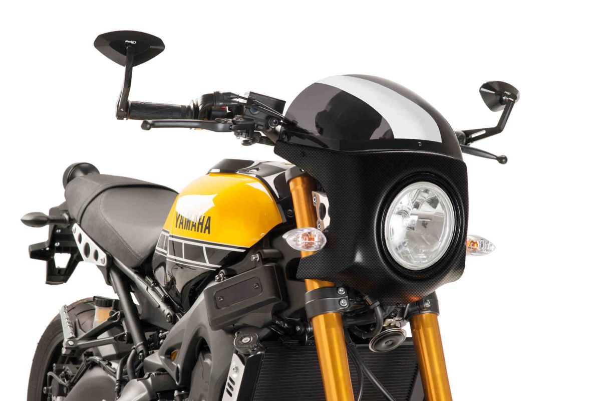 Windshield PUIG SEMI-FAIRING 9188F carbon look dark smoke