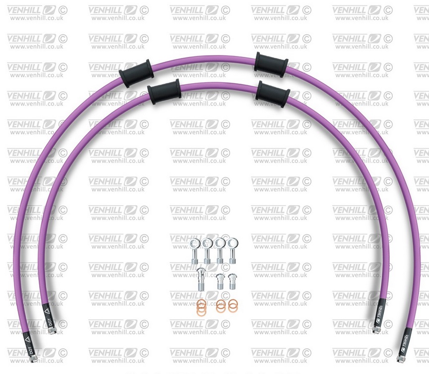 Rear brake hose kit Venhill POWERHOSEPLUS BMW-7004RS-PU (2 hoses in kit) Purple hoses, stainless steel fittings