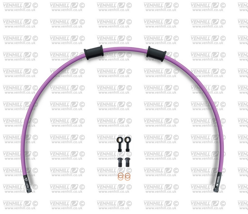 Rear brake hose kit Venhill POWERHOSEPLUS CAG-1002RB-PU (1 hose in kit) Purple hoses, black fittings