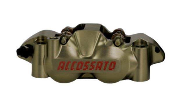 Radial brake caliper ACCOSSATO PZ001 CNC-worked monoblock 108 mm distance with pistions in titanium