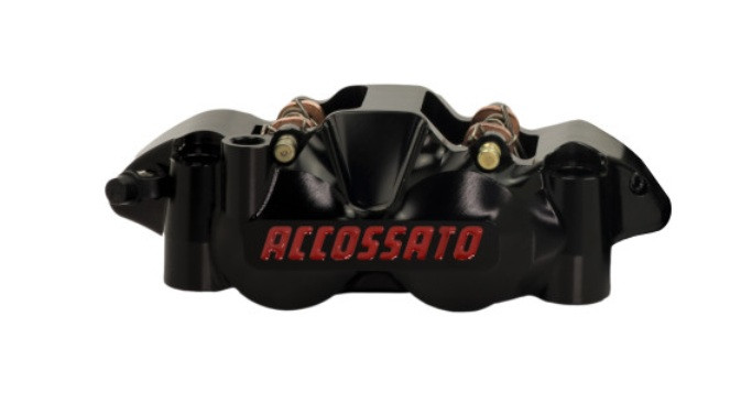 Radial brake caliper ACCOSSATO PZ001 CNC-worked monoblock 108 mm distance with pistions in titanium