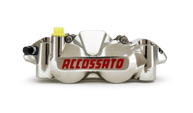 Radial brake caliper ACCOSSATO PZ001 CNC-worked monoblock 108 mm distance with pistions in titanium