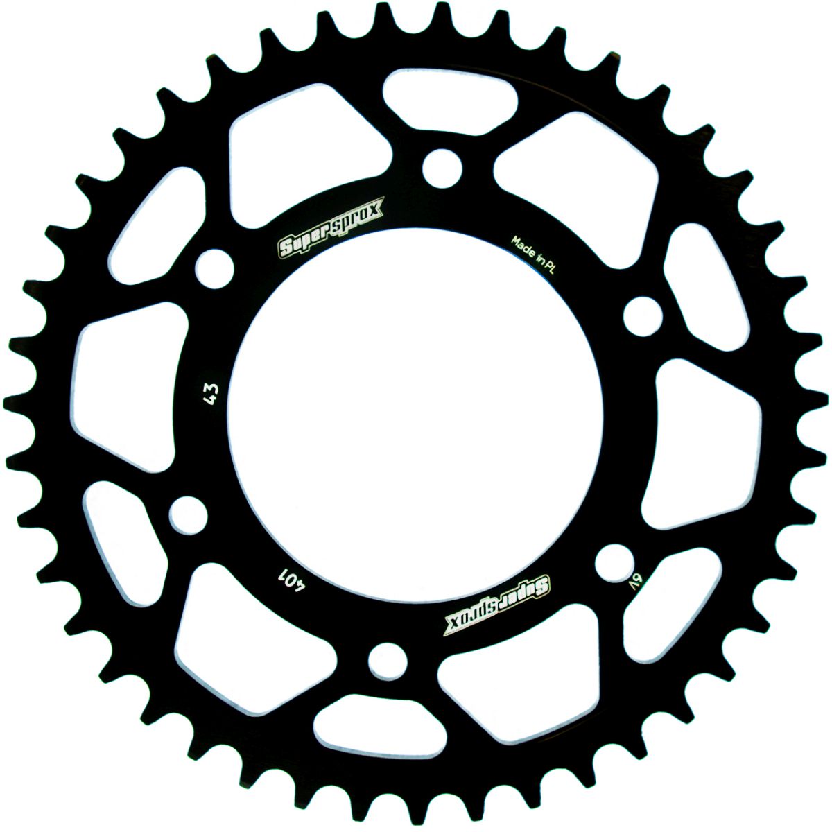 Lančenik zadnji SUPERSPROX RFE-401:43-BLK Crni 43T, 520