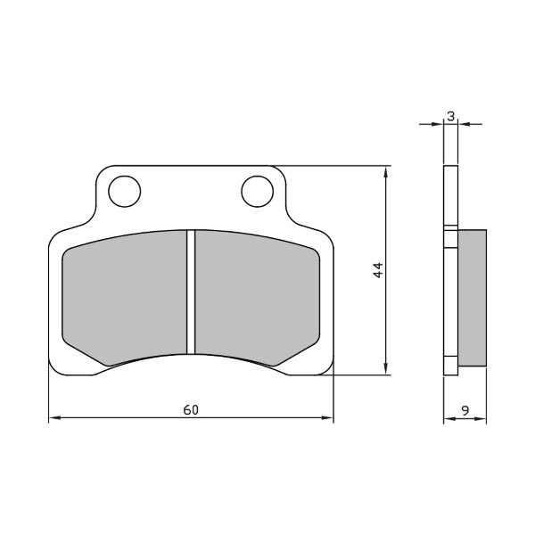 Disk pločice RMS 225103710 front homologated organic