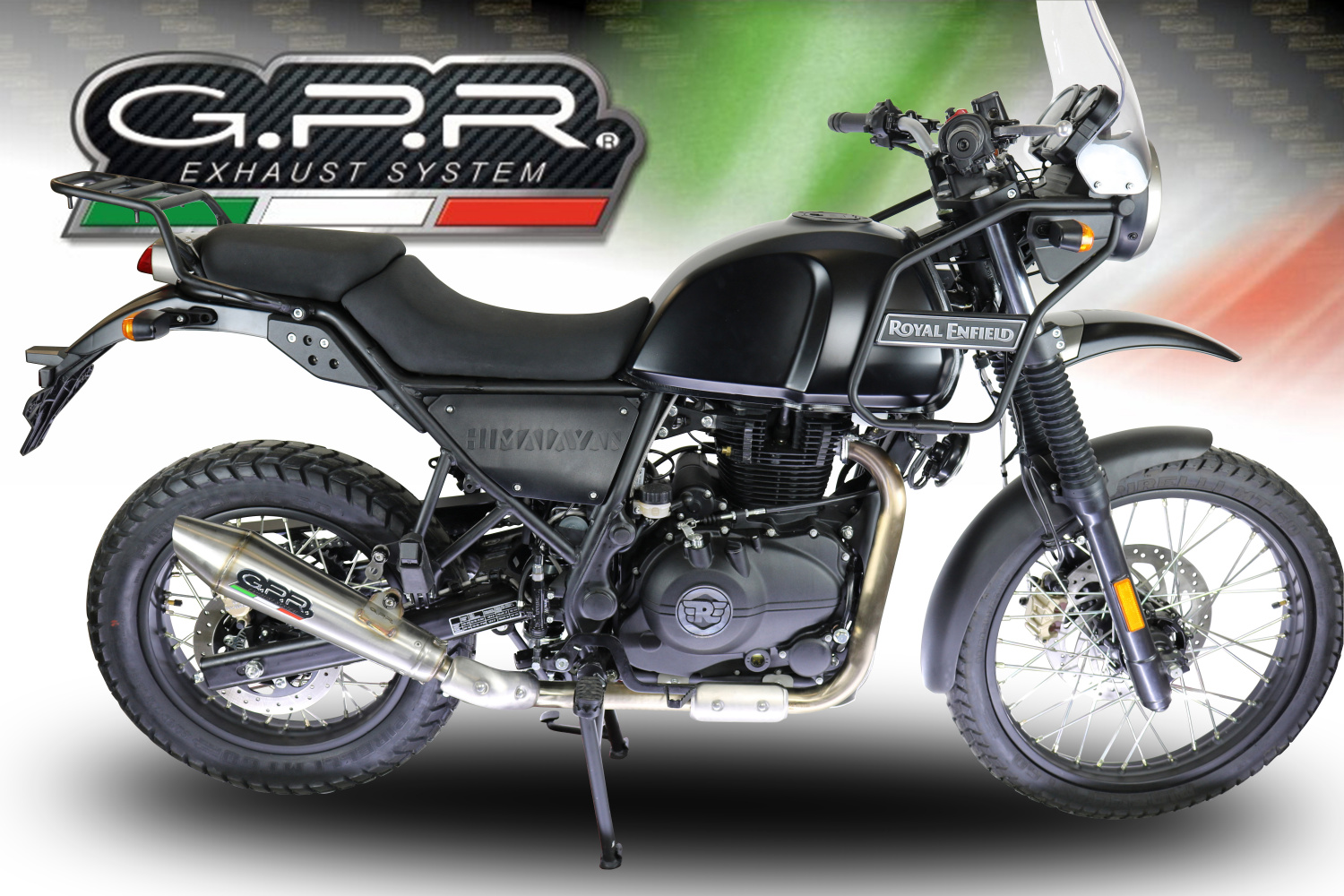 Slip-on exhaust GPR VINTACONE ROY.2.VIC Brushed Stainless steel including removable db killer, link pipe and catalyst