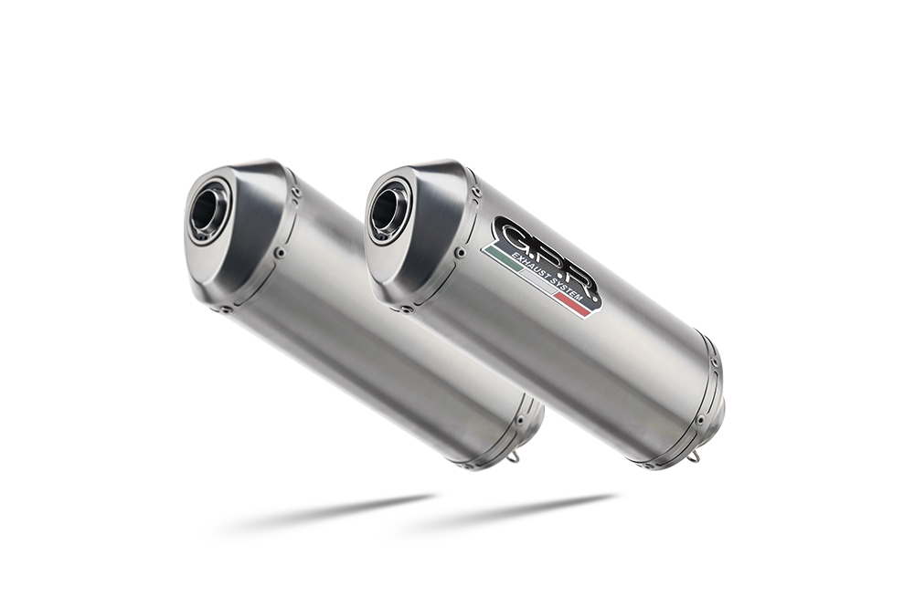 Dual slip-on exhaust GPR SATINOX D.15.SAT Brushed Stainless steel