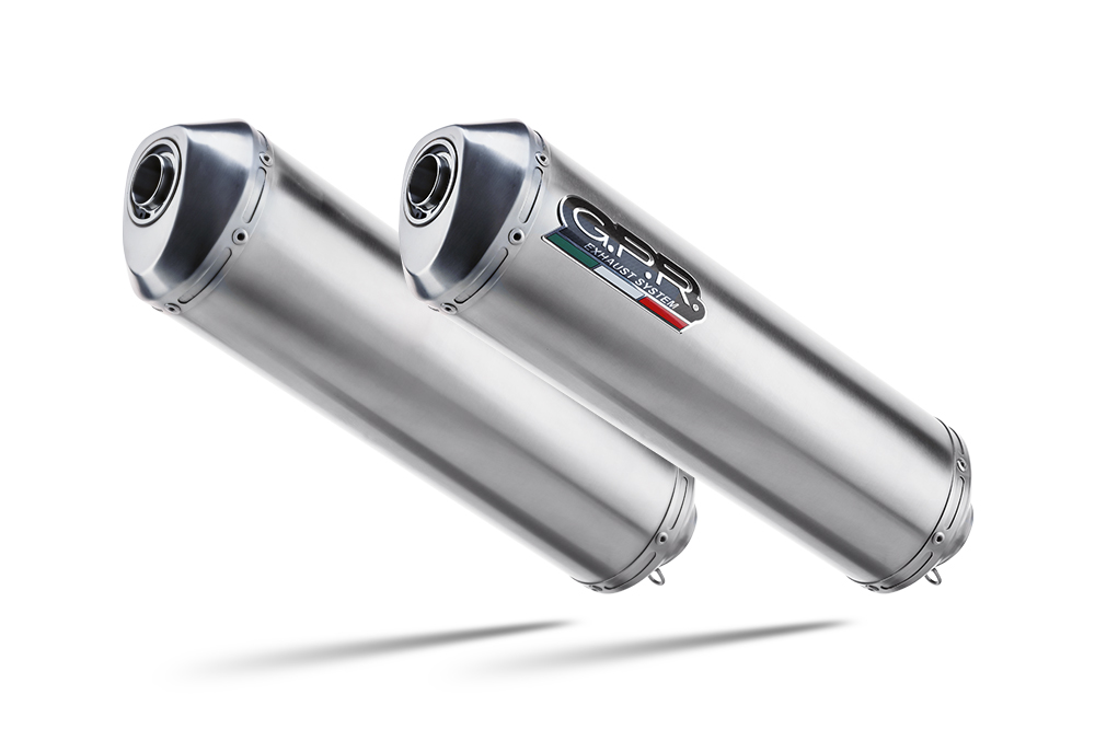 Dual slip-on exhaust GPR SATINOX CA.10.SAT Brushed Stainless steel