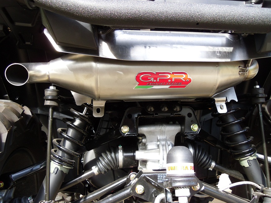 Slip-on exhaust GPR DEEPTONE QUSP.150.DEATV Brushed Stainless steel including removable db killer and link pipe