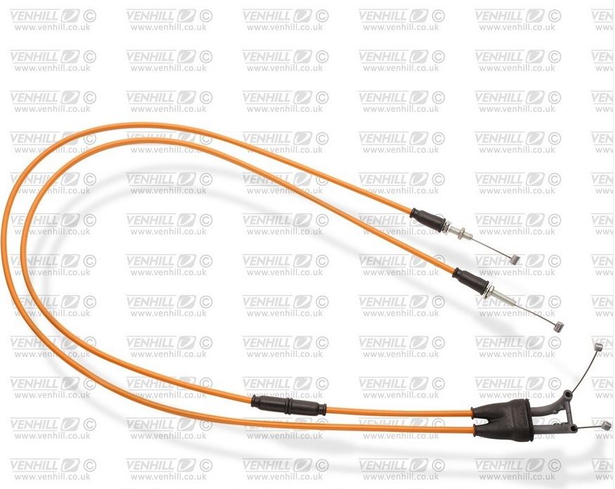 Throttle cables (pair) Venhill K02-4-036-OR featherlight orange