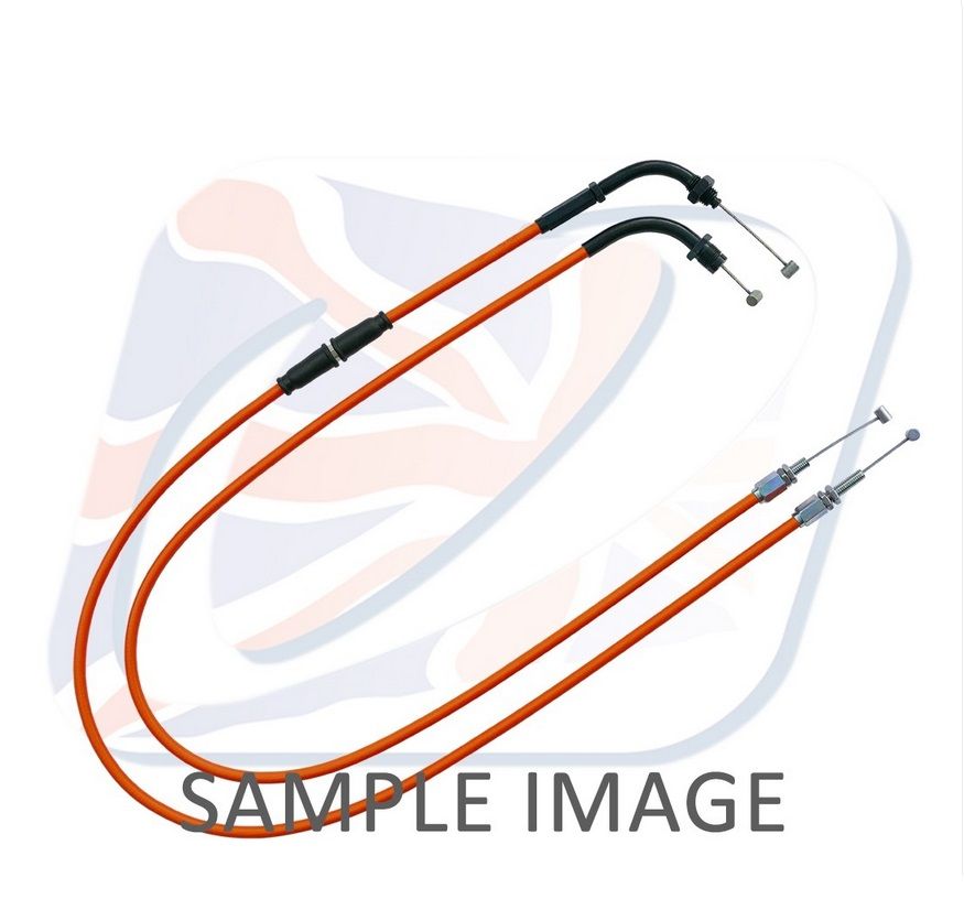 Throttle cables (pair) Venhill H02-4-122-OR featherlight orange
