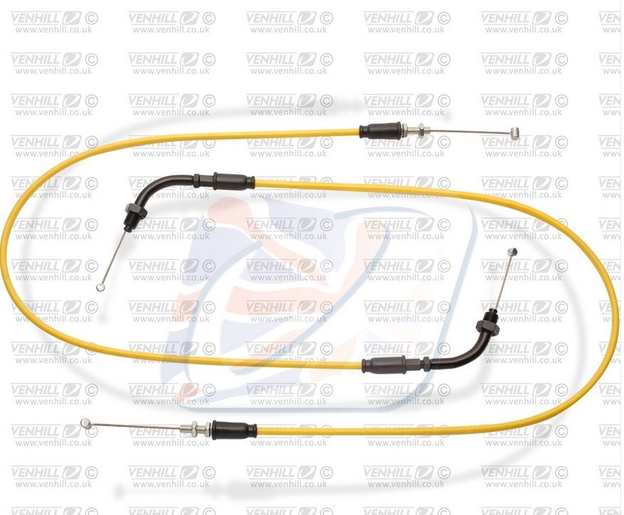 Throttle Cable Venhill K02-4-100-YE featherlight yellow