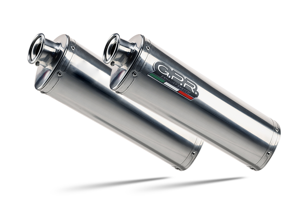 Dual slip-on exhaust GPR TRIOVAL CA.7.TRI Polished Stainless Steel