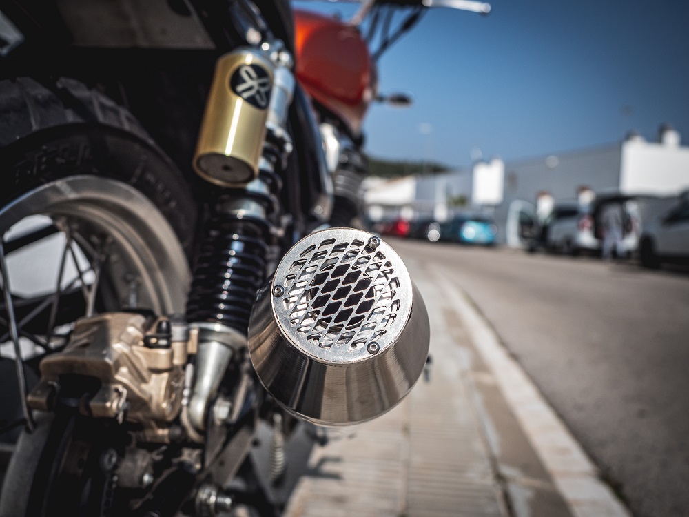 Universal silencer GPR ULTRACONE CAFÉ RACER CAFE.51.ULTRA Brushed Stainless steel without link pipe