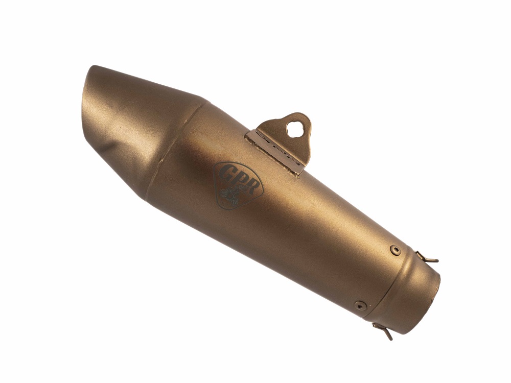Universal silencer GPR VINTAVOGE CAFÉ RACER CAFE.9.VB Bronze without link pipe